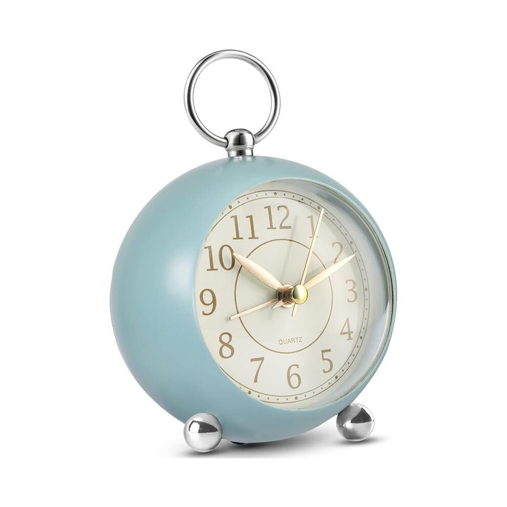 Silent bedside clock non-ticking desk clock analog alarm clock bedroom retro alarm clock simple loud