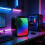 4L Mini Fridge with Mirror RGB Light Portable Tabletop Cooler Warmer AC/DC 2