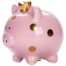 Piggy Bank for Girls, Small Ceramic Toddler Money Saving Bank for Boys, Porcelain Decor Coin Box