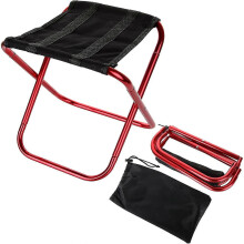 Camping Folding Stool, Mini Outdoor Portable Folding Camping Stool with Carry Bag for Outdoor, Fishing, Picnic