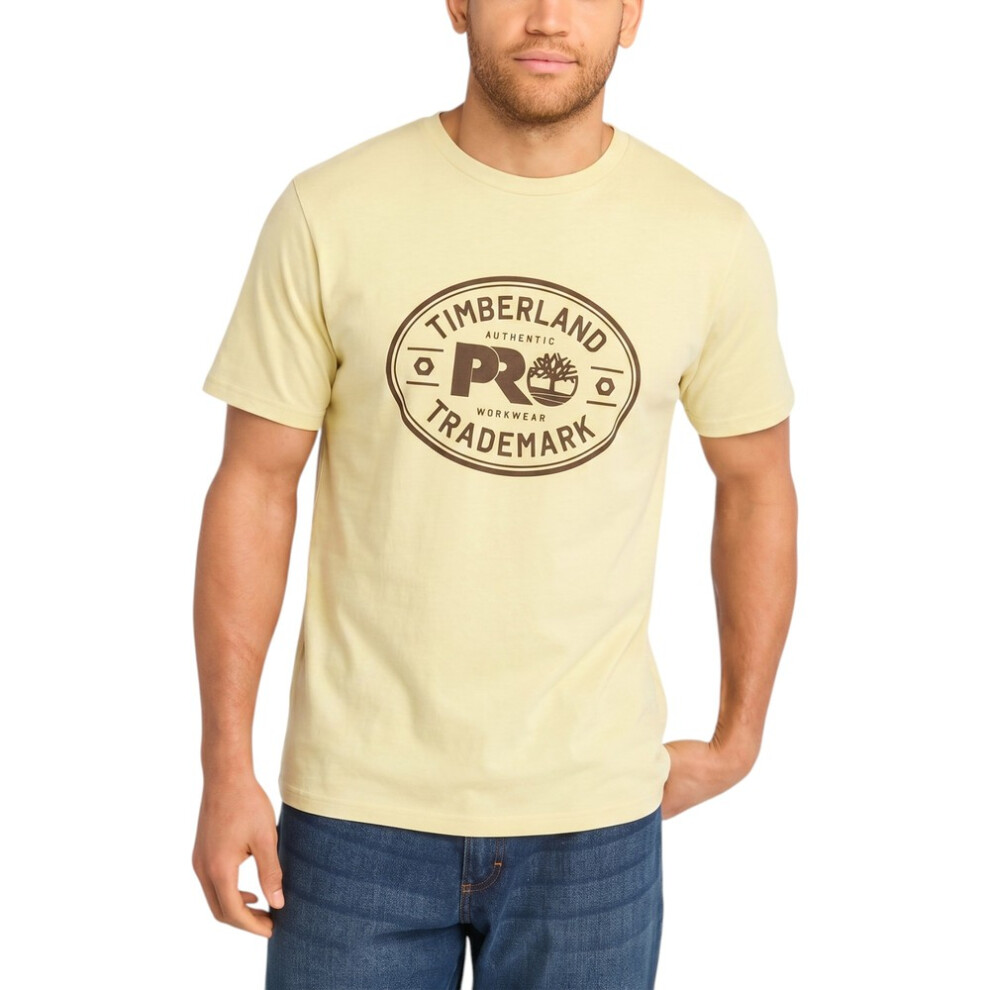 Timberland (, 3XL) Pro Trademark Mens Classic T Shirts Cream