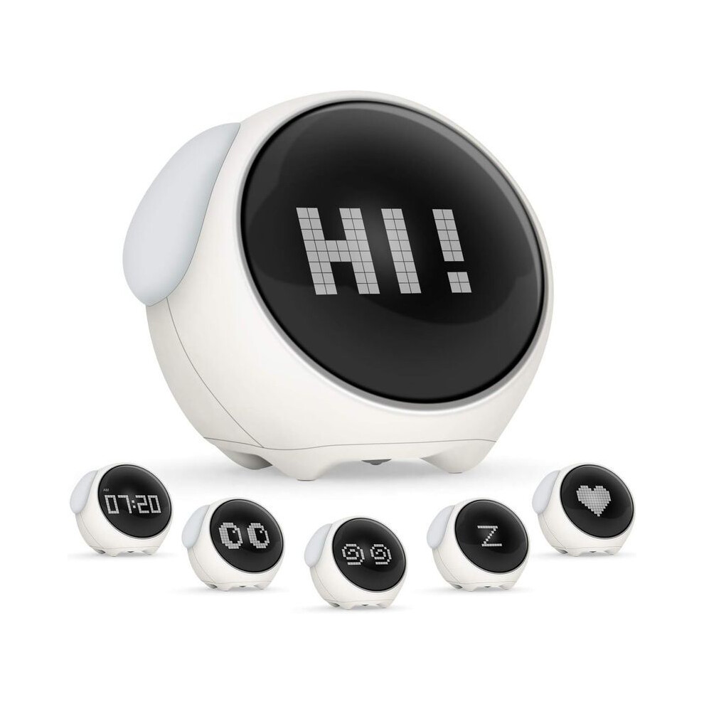 2025 Suitable Kids Alarm Clock, Rechargeable Digital Alarm Clock, Cute Emoji Kids Alarm Clock, Kids Clock