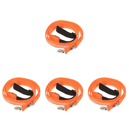 4Pièces LED Lumineuses Orange, Multiples Usages, Ajustables