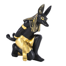 Handcrafted Resin Ancient Egyptian God Wine Rack Bastet-Anubis