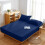 Imperial Rooms (Navy, King) Fitted Sheets 40cm Deep Bed Sheet Single Double King 3