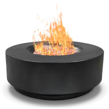 Centurion FUSION Light Black Lavish Garden & Patio Fire Pit with Stone Finish - Fully Assembled