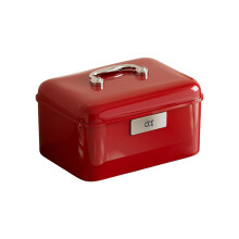 Portable Safety Deposit Box Featuring 3 Digit Combination-Red L