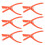 6Pcs Friendly Shelling Gadgets Ergonomic Shrimp-1orange color 1