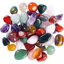 1lb Natural Tumbled Stones And Crystals Bulk - Assorted Tumbled Polished Stones