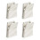 Set van 4 ABS-ophangclips Gladde oppervlakken Muurhangers-Wit 1