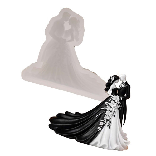 Moules en Silicone de Statue de Couple de baiser, pour la