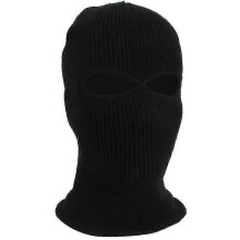 2 Hole Balaclava Hood Cap Full Face Mask-Black