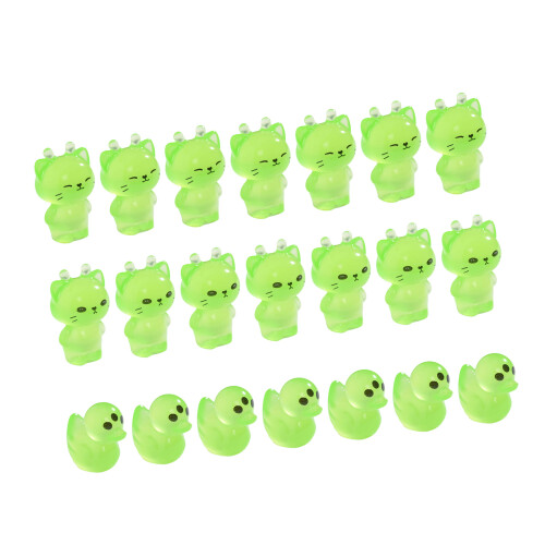 Statue de petits chats et canards extraterrestres brillants, 20