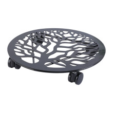 Plateau de pot mobile avec roue, support roulé robuste pour