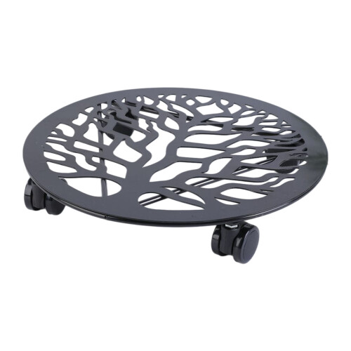 Plateau de pot mobile avec roue, support roulé robuste pour