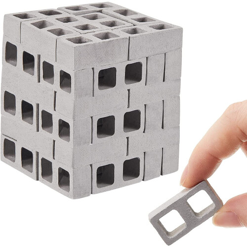50 stk. mini betonklodser i skala 1/12