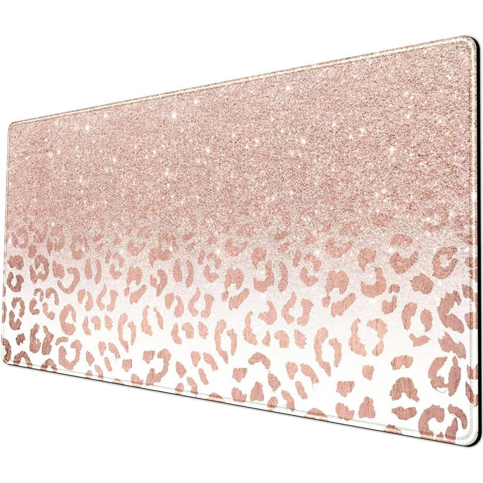 Lycra Desk Mouse Pad Â Leopard Print, 31.5 X 15.75 In Gold 9450273249148