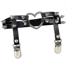 Garters Sexy Rock Pub Punk Garter Belt Rivets Thigh Harness Heart Pu Leather Vintage