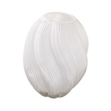 Multipurpose Spirals Glass Vases For Single Stem Or Large-White