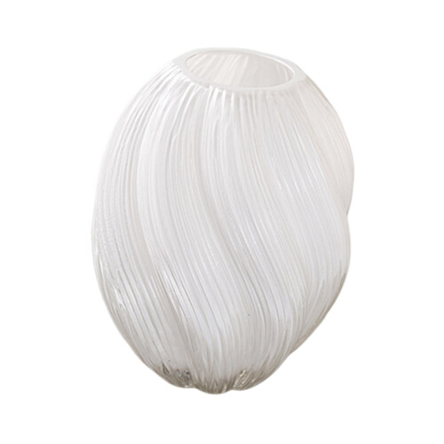 Multipurpose Spirals Glass Vases For Single Stem Or Large-White