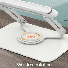 360 Rotating Foldable Desktop Book Stand with Panel Page Clips Adjustable Angle