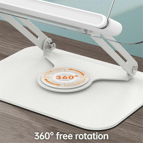 360 Rotating Foldable Desktop Book Stand with Panel Page Clips Adjustable Angle
