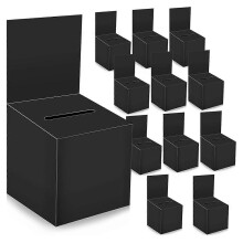 12er-Pack Spendenbox für Tombola-Aktionen, Karton mit herausnehmbarem Ticketschlitz