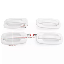 4PCS Exterior Door Handle Set Painted 19356468 19356470 19356469 19356467 compatible with Silverado 1999-2007