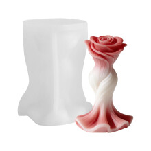 Moule à bougie rose en silicone de qualité alimentaire, idéal