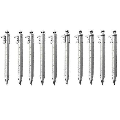 10 τεμάχια στυλό 0-100 mm Vernier Caliper Πολυλειτουργικό Gadget για ξυλουργούς και ξυλουργούς