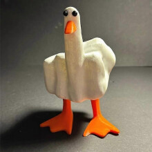 Middle Finger Duck Resin Ornament, Funny Middle Finger Duck Figurine Funny Middle Finger Duck Statue Decoration Middle Finger Duck
