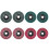 Conjunto de 8 discos de lixa flap de fibra de nylon de 4 polegadas nas cores vermelha e verde, compatíveis com esmerilhadeira angular. 1