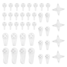 40pcs Invisible Nail Screws Wall Hooks Traceless Picture Photo Holders
