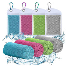 4 Pack Cooling Towels, Breathable Gym Towels for Neck and Face, compatible with Gym Yoga Camping Use