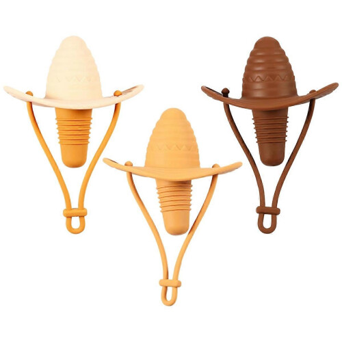 3 Pcs Silicone Leakproof Cowboy Hat Shape Wine Bottle Stoppers