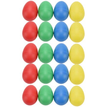 20pcs Plastic Shaker Eggs, 4 Colors, Children's Percussion Toys