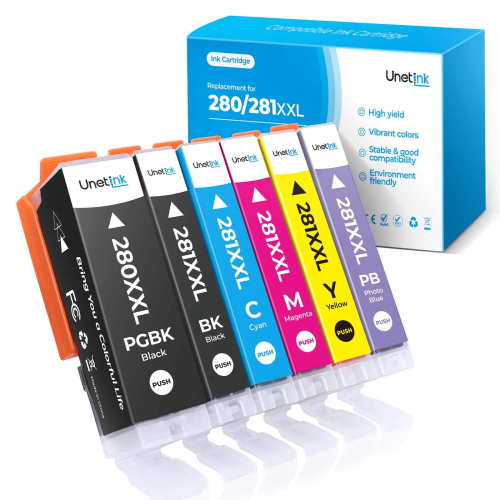 Tinta Unetink compatível com Canon PGI-280XXL e CLI-281XXL
