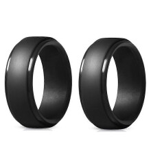 2Pcs 8mm Silicone Rings for Men Women Outdoor Sports Wedding Use