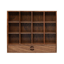 1/6 Scale Doll House Cup Holder Storage Rack Solid Wood Mini Bookcase Study Decor