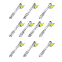 10 PCS 3 Meters K Type Mini-Connector Thermocouple Temperature Probe Sensor, -50-350C