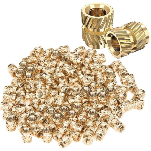 120 Pcs M3X5.7-OD4.6 Thread Pressure Gauge Brass Heat-Resistant Insert Embedding Nut