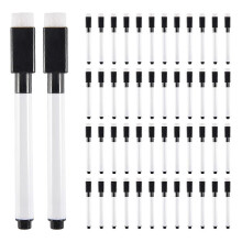 50pcs Water-based Dry Erasable Whiteboard Markers with Magnetic Eraser