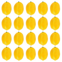20pcs Artificial Lemons, Yellow, 7.62cm Long x 5.08cm Wide