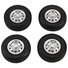 4pcs Rubber Wheels compatible with WPL D12 Mini 1/16 RC Drift Truck