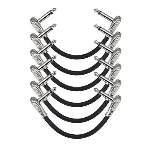 6-Pack 12-inch Guitar Patch Cables Acoustic Instrument Duckhead Effect Cables