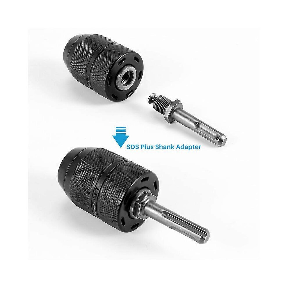 2-13Mm Keyless Drill Chuck With Sds Plus Shank Adapter, 1/2-20Unf Impact Drill Chuck Quick-Change Adapter 3067740952300