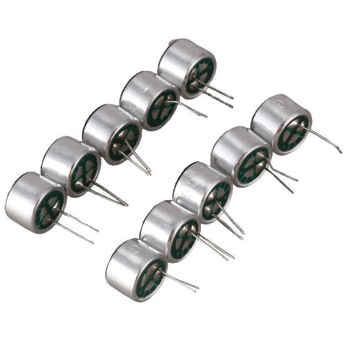 10pcs 9.7mm x 7mm 2-pin Electret Condenser Mini Microphone Capsule