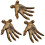 Gothic Decors Scary Wall Hook With Distressed Finish-3pcs gold 1