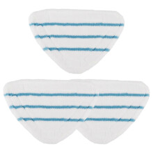 3-piece Steam Cleaner Replacement Pads Triangular Washable Microfiber Mop Head Pads