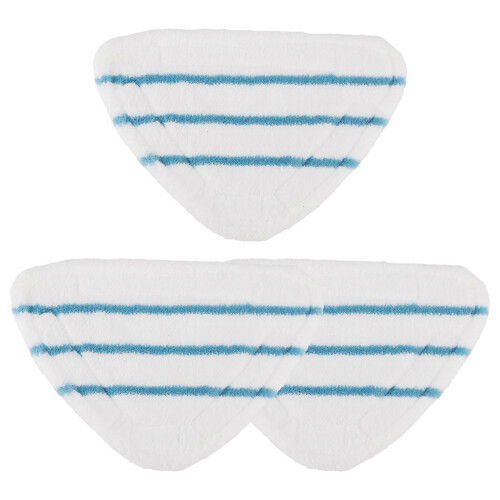 3-piece Steam Cleaner Replacement Pads Triangular Washable Microfiber Mop Head Pads